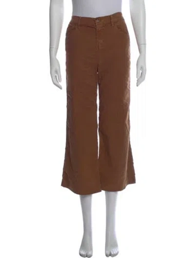 Pre-owned Level 99 Linen Wide Leg Pants In Brown