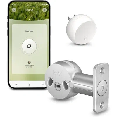 Level Bolt Connect Wi-fi And Bluetooth Retrofit Smart Deadbolt With App, And Voice Assistant Access In Silver