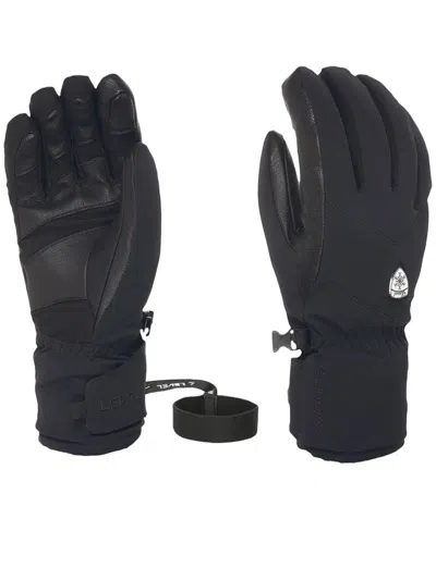 Level Insulated Black Gore-tex Gloves With Secure Wrist Strap