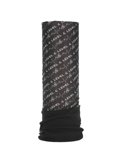 Level Printed Neck-gaiter In Black
