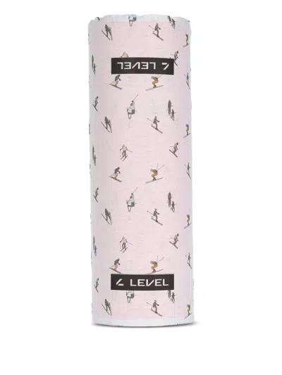 Level Ski-print Neck Warmer In Pink