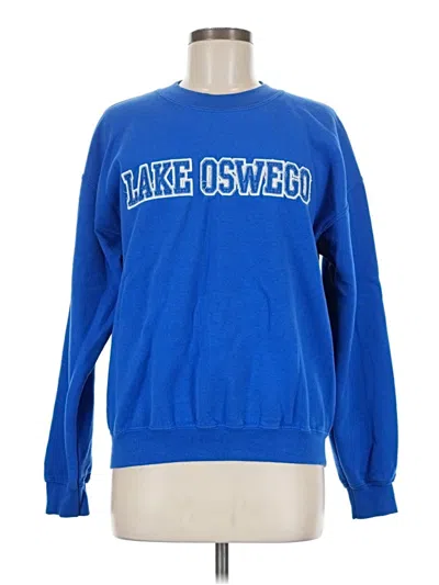Pre-owned Level Wear Sweatshirt In Blue