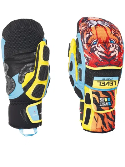 Level Yellow Moffola Worldcup Padded Tiger Gloves In Multi