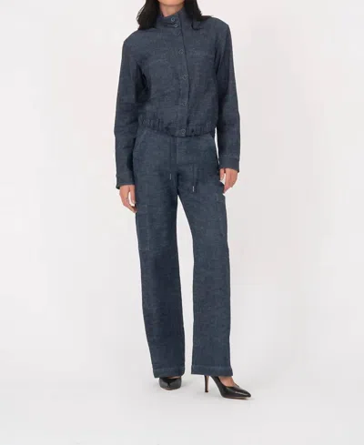 Level99 Alva Crop Jacket In Denim In Multi