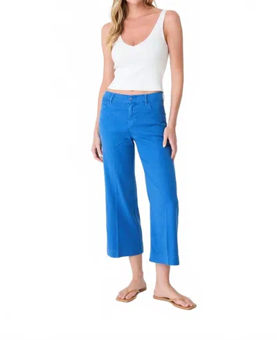 Level99 Annabelle Crop Wide Leg Pants In Blue Bell In Multi