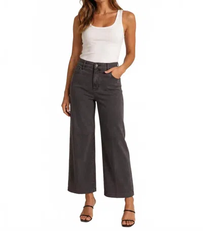 Level99 Annabelle Wide Leg Pants In Smokey Grey In Black