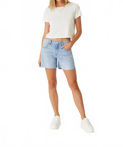 Level99 Cooper Raw Hem Shorts In Sunbleach Blue In Multi