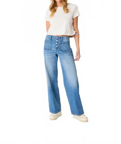 Level99 Dillion No Waist Jeans In Light Indigo In White