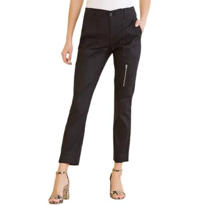 Level99 Ella Utility Pants In Black In Blue