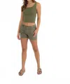 Level99 Flynn Cargo Short In Aloe In Green