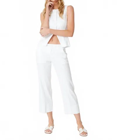 Level99 Lauren Cuffed Trousers In Stillwater In White