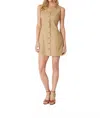 Level99 Maya Mini Dress In Sandstone In Silver