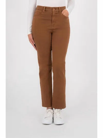 Level99 Mia High Rise Skinny Denim In Embers In Brown