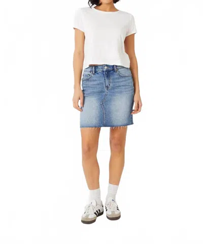 Level99 Miley Denim Mini Skirt In Salt Blue