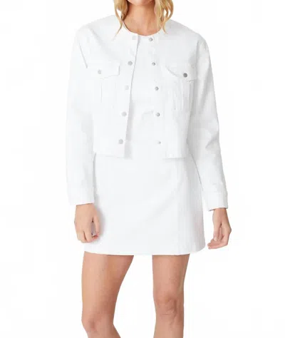 Level99 Remi Crop Shirt In Stillwater In White