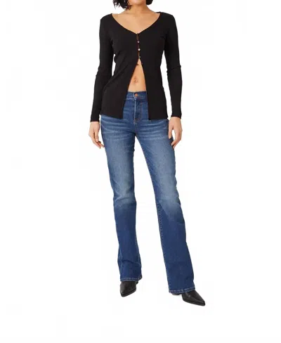 Level99 Seamed Bootcut Jean In Blue Wash In Multi