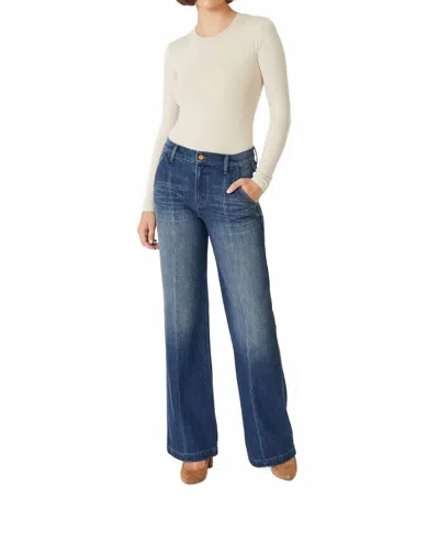 Level99 Shelby Trouser Jean In Stone Wash Blue