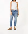 Level99 Sienna Slouchy Tomboy Jeans In Blue Wisdom In Multi