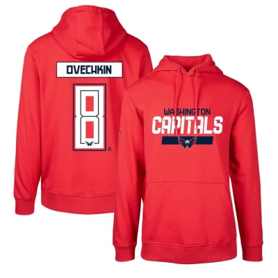 Levelwear Alexander Ovechkin Red Washington Capitals Podium Name & Number Pullover Hoodie