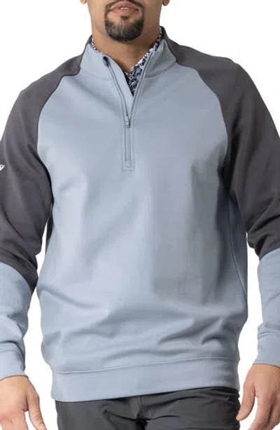 Levelwear Crown Midlayer Quarter Zip Pullover In Gray