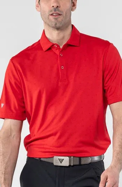 Levelwear Detect Knit Polo In Red