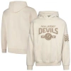 Levelwear Men's Jack Hughes Khaki New Jersey Devils Oversized Contact Name Number Pullover Hoodie In Khaki