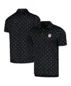 Levelwear Men's Black Usmnt Groove Performance Polo In Black