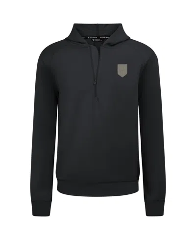 Levelwear Men's Black Usmnt Technic Tri-blend Quarter-zip Hoodie