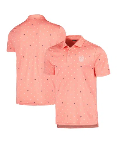 LEVELWEAR MEN'S CORAL USMNT GROOVE PERFORMANCE POLO