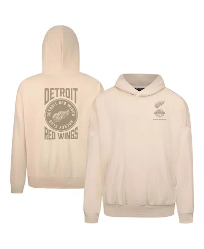 Levelwear Men's Cream Detroit Red Wings Contact Stamp Pullover Hoodie