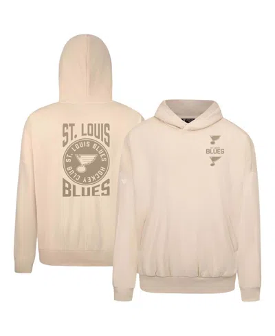 Levelwear Men's Cream St. Louis Blues Contact Stamp Pullover Hoodie In White