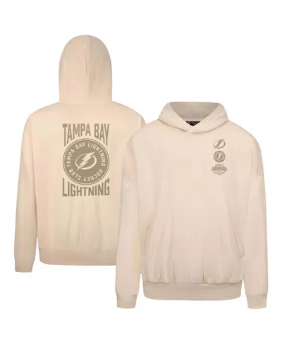 Levelwear Men's Cream Tampa Bay Lightning Contact Stamp Pullover Hoodie