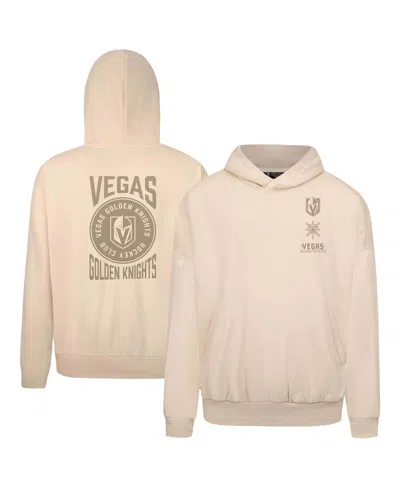 Levelwear Men's Cream Vegas Golden Knights Contact Stamp Pullover Hoodie In White