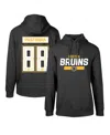 Levelwear Men's David Pastrnak Black Boston Bruins Podium Name Number Pullover Hoodie In Black