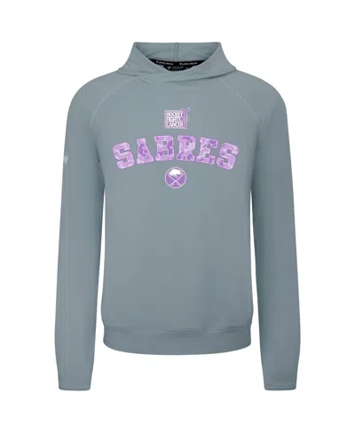 Levelwear Men's Gray Buffalo Sabres Hockey Fights Cancer Mandate Tri-blend Hoodie In Green