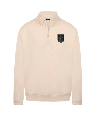 Levelwear Men's Khaki Usmnt Murray Quarter-zip Sweatshirt In Neutral