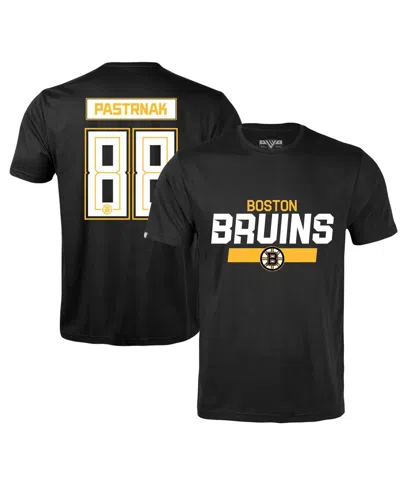 Levelwear Men's  David Pastrnak Black Boston Bruins Richmond Player Name And Number T-shirt