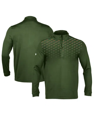 Levelwear Men's  Hunter Green Minnesota Wild Nhl X Pga Scout Midlayer Quarter-zip Pullover Top