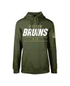 Levelwear Men's  Olive Boston Bruins Podium Fleece Pullover Hoodie In Olive