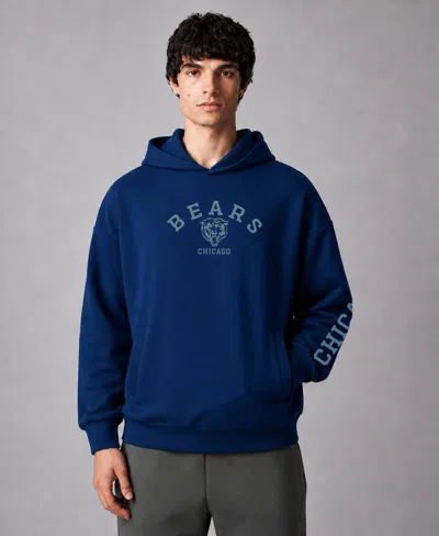Levelwear Men's Navy Chicago Bears Luxe Zone Pullover Hoodie In Blue