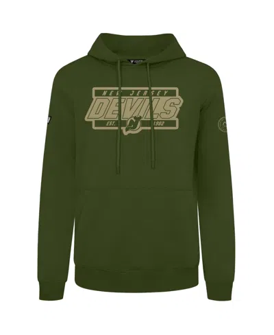 Levelwear Men's Olive New Jersey Devils Podium Pullover Hoodie