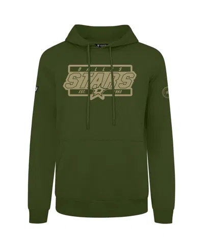 Levelwear Men'sâ Olive Dallas Stars Podium Pullover Hoodie In Green