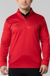 Levelwear Quarter Zip Pullover In Red