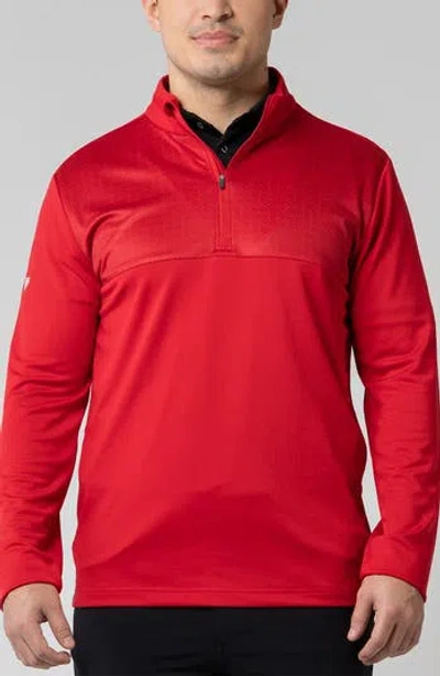 Levelwear Quarter Zip Pullover In Red