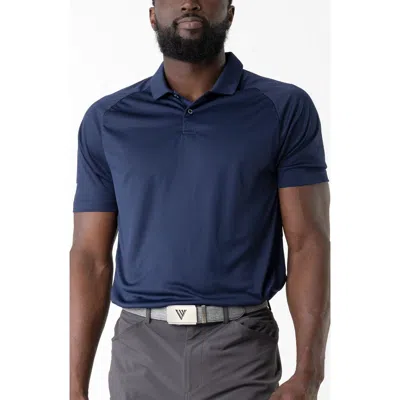 Levelwear Rally Knit Polo In Blue