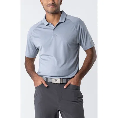 Levelwear Rally Knit Polo In Gray
