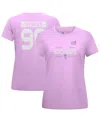 Levelwear Women's Connor Bedard Lavender Chicago Blackhawks Hockey Fights Cancer Anthem Name Number T-shirt In Purple