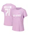 Levelwear Women's Dylan Larkin Lavender Detroit Red Wings Hockey Fights Cancer Anthem Name Number T-shirt In Purple