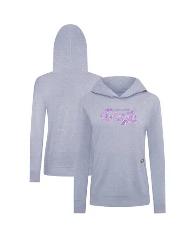 Levelwear Women's Heather Gray New Jersey Devils Hockey Fights Cancer Relay Pullover Hoodie
