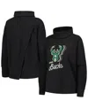 Levelwear Women's  Black Milwaukee Bucks Sunset Pullover Sweatshirt In Black